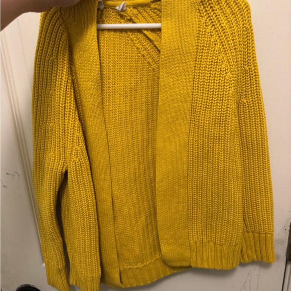 GAP Other - GAP Yellow Cardigan Sweater with Textured Knit